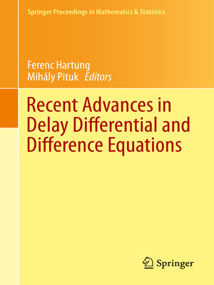 cover image of Recent Advances in Delay Differential and Difference Equations